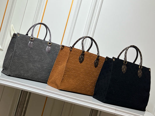 Embossed Suede Tote